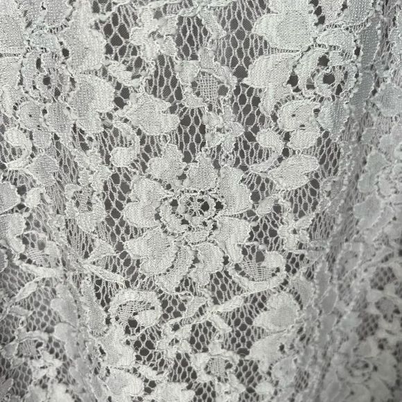 Laundry By Shelli‎ Segal Gray Silver Lace Sleeveless Lined Tank Top, S - Picture 6 of 12